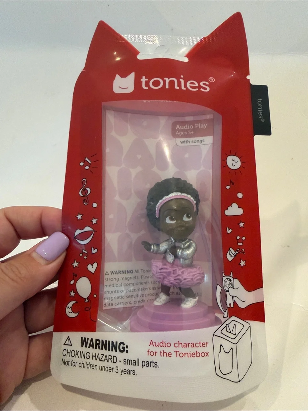 NWT Tonies Qaiqai Audio Character Figure - Red Packaging with Pink/Purple Figure